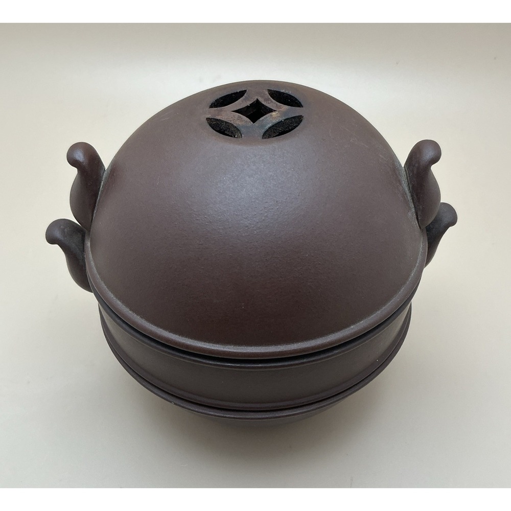 Vintage Chinese Zisha Purple Sand Clay Yixing Incense Burner Chen Maolin‎